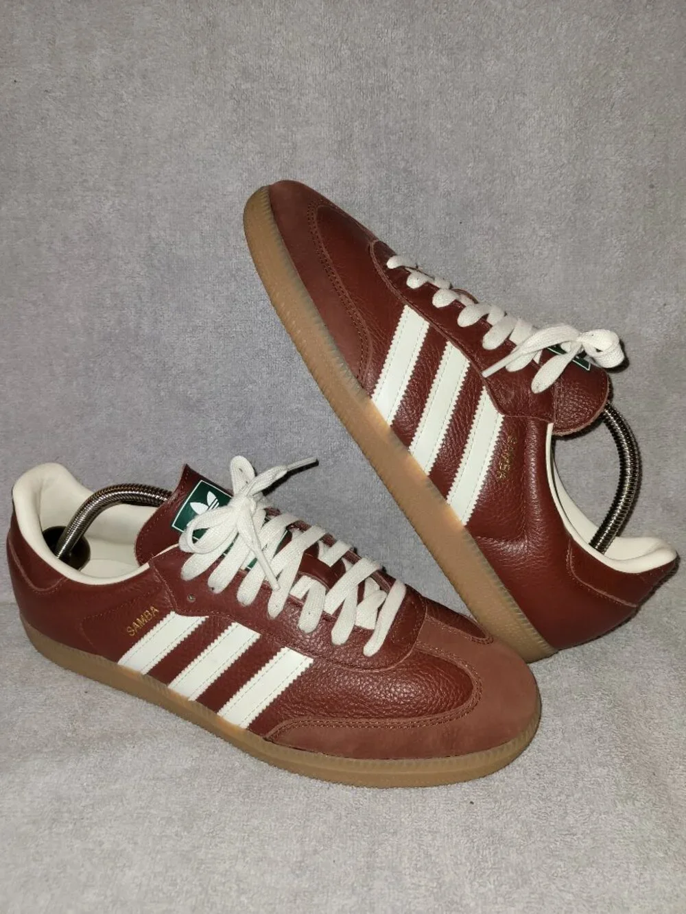 Adidas Samba OG JR0892 Fox Brown Off White Tan Gum Mens Size 10 Sneakers (#2601)